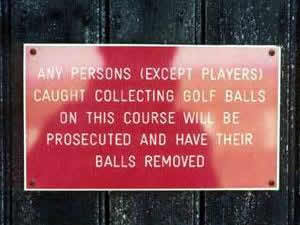Play Golf Ball Warning